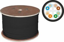Võrgukaabel Alantec KIF6OUTS305, Cat6, F/UTP, 305 m, must