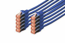 Võrgukaabel Digitus DK-1644-005-B-10, Cat6, S/FTP, 0.5 m, sinine, 10 tk