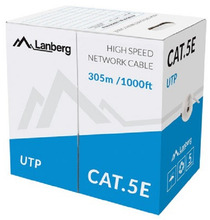 Võrgukaabel Lanberg LCU5-11CU-0305-S, Cat5e, UTP, 305 m, hall
