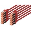 Võrgukaabel Digitus DK-1644-0025-R-10, Cat6, S/FTP, 0,25 m, punane