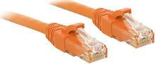 Võrgukaabel Lindy Cat6 U/UTP RJ45, 250MHz, 3 m, oranž