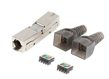 Võrgupistik Lanberg PL2SA-6000TL, 2x RJ45, Cat6A, FTP, tööriistavaba, 8P8C