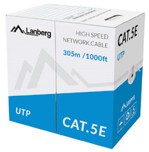 Võrgukaabel Lanberg LCU5-11CC-0305-S, Cat5e, U/UTP, 305 m, hall
