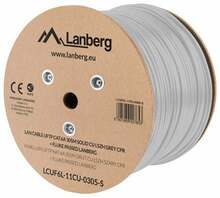 Võrgukaabel Lanberg LCUF6L-11CU-0305-S, Cat6A, UFTP, 305 m, hall