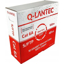 Võrgukaabel Q-LANTEC KIS6ALSOH100DQ, Cat6A, S/FTP, 100 m, hall