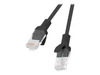 Võrgukaabel Lanberg PCU6-10CC-0500-BK, Cat6, UTP, 5 m, must