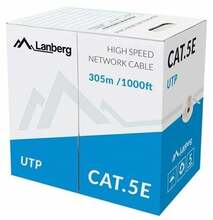 Võrgukaabel Lanberg LCU5-10CC-0305-G, Cat5e, U/UTP, 305 m, roheline