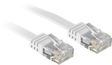 Võrgukaabel Lindy Cat6 U/UTP, lame, RJ45 M/M, 250MHz, 32AWG, 3 m, valge