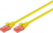 Võrgukaabel Digitus DK-1617-0025/Y, Cat6 U/UTP, 0.25 m, kollane, 2xRJ45