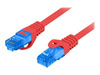 Võrgukaabel Lanberg PCF6A-10CC-0100-R, Cat6A, S/FTP, 1 m, punane