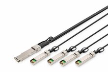 Otseühenduskaabel Digitus DN-81321, QSFP+ to SFP+, 1 m, must