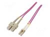 Optiline kaabel Qoltec 54348 Optic Patchcord LC/UPC - SC/UPC MM 50/125 OM4, 1 m, roheline
