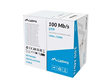 Võrgukaabel Lanberg Lan Cable UTP CCA, 100Mb/s, 100 m, hall