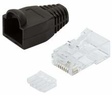 Pistikupesa Logilink MP0024, Cat6 RJ45, 100 tk, varjestamata, must