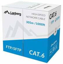 Võrgukaabel Lanberg LCS6-11CU-0305-S, Cat6, S/FTP, 305 m, hall