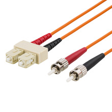 Optiline kaabel Deltaco FB-410, OM1, SC-ST duplex, UPC, 62,5/125, 10 m, oranž