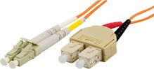 Optiline kaabel Deltaco LCSC-5M, OM1, LC-SC, duplex, multimode, 62.5/125, 5 m, oranž