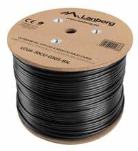 Võrgukaabel Lanberg LCU6-30CU-0305-BK, Cat6, UTP, 305 m, must