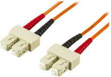 Optiline kaabel Deltaco FB-520, OM1, SC-SC duplex, UPC, 62,5/125, 20 m, oranž