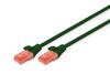 Võrgukaabel Digitus DK-1617-0025/G, Cat6 UTP, 0.25 m, roheline, 2xRJ45