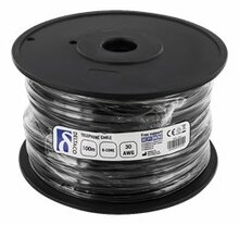 Modulikabel Deltaco MD-15S, 6P, rull, 100 m, must