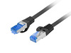 Võrgukaabel Lanberg PCF6A-10CC-1500-BK, Cat6A, S/FTP, 15 m, must