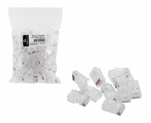 Modulaarne pistik Gembird PLUG3UP6/100, RJ45, 8P8C, Cat5e, UTP, 100 tk, läbipaistev