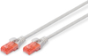 Võrgukaabel Digitus DK-1612-010, Cat6 U-UTP, PVC, AWG 26/7, RJ45, 1 m, hall