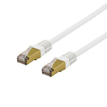 Võrgukaabel Deltaco S/FTP Cat6a, LSZH, 0,5 m, valge, SFTP-60VAH