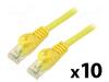 Võrgukaabel Lanberg PCU5-20CC-0200-Y, Cat5e, UTP, 2 m, kollane, 10 tk pakis