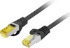 Võrgukaabel Lanberg PCF6A-10CU-0025-BK, Cat6a, S/FTP, 0.25 m, must