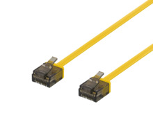 Võrgukaabel Deltaco UUTP-2013, Cat6a, U/UTP, lame, 0,5 m, kollane
