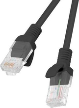 Võrgukaabel Lanberg PCU5-20CC-0200-BK, Cat5e, U/UTP, 2 m, must, 10 tk