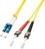 Optiline kaabel Lindy LC-Monomode (M) - ST single mode (M), 1,0 m, 9/125 mikronit, OS2, halogeenivaba