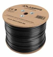 Võrgukaabel Lanberg LCU5-30CU-0305-BK, Cat5e, U/UTP, 305 m, must