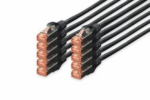 Võrgukaabel Assmann DK-1644-005-BL-10, Cat6, S/FTP, 0.5 m, must