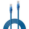 Võrgukaabel Lindy 48018, Cat6, U/UTP, 2 m, sinine