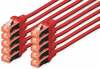Võrgukaabel Digitus DK-1644-005-R-10, Cat6, S/FTP, 0.5 m, punane