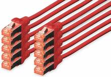 Võrgukaabel Digitus DK-1644-005-R-10, Cat6, S/FTP, 0.5 m, punane