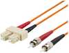 Optiline kaabel Deltaco FB-42, OM1, SC-ST, duplex, UPC, 62.5/125, 2 m, oranž