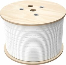 Multimeediakaabel Q-Lantec Multi-kabel KML5001, 2x U/UTP Cat5E + 2x RG6 + 2x FO G657A1, LSOH, 500 m, hall