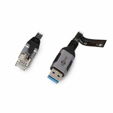 Võrgukaabel Goobay, USB 3.0 - RJ45, Cat.6, 1,5 m, must/hõbe
