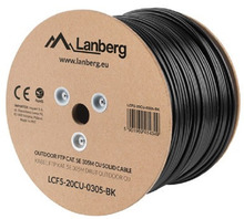 Võrgukaabel Lanberg LCF5-21CU-0305-BK, Cat5e, F/UTP, 305 m, must