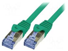 Võrgukaabel Logilink CQ3085S, Cat6A, S/FTP, 7.5 m, roheline