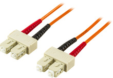 Optiline kaabel Deltaco FB-55, OM1, SC-SC duplex, UPC, 62,5/125, 5 m, oranž