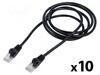 Võrgukaablite komplekt Lanberg PCU5-20CC-0150-BK, Patchcord, Cat5e, 1.5 m, must, 10 tk