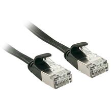 Võrgukaabel Lindy Cat6A U/FTP, lame, RJ45, 3 m, must