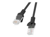 Võrgukaabel Lanberg PCU5-10CC-1500-BK, Cat5e, UTP, 15 m, must