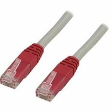 Võrgukaabel Deltaco TP-62X, Cat6 U/UTP, 2 m, hall/punane