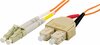 Optiline kaabel Deltaco LCSC-1M, OM1, LC-SC, duplex, UPC, 62,5/125, 1 m, oranž